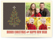 Retro Holiday Tree Christmas Photo Cards