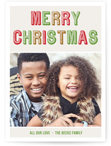 Merry Typography Christmas Photo Cards