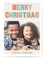 Merry Typography Christmas Photo Cards