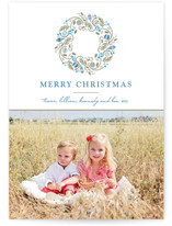 Trimmed Wreath Christmas Photo Cards
