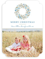 Trimmed Wreath Christmas Photo Cards