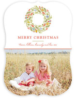 Trimmed Wreath Christmas Photo Cards