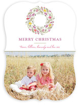 Trimmed Wreath Christmas Photo Cards