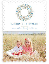 Trimmed Wreath Christmas Photo Cards