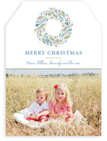 Trimmed Wreath Christmas Photo Cards