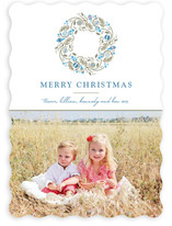 Trimmed Wreath Christmas Photo Cards