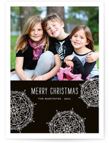 Lacy Snowflakes Christmas Photo Cards