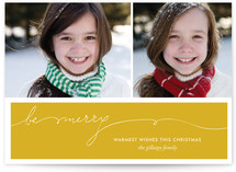 Be Merry Handwriting Christmas Photo Cards