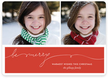 Be Merry Handwriting Christmas Photo Cards