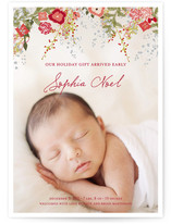 Fleurs De Noel Christmas Photo Cards