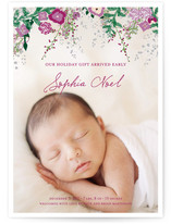 Fleurs De Noel Christmas Photo Cards