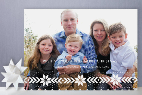 Sweater Trimming Christmas Photo Cards
