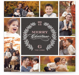 Pine Wreath Christmas Photo Cards