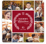 Pine Wreath Christmas Photo Cards