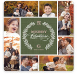 Pine Wreath Christmas Photo Cards