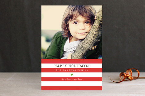 Bright Stripes Christmas Photo Cards