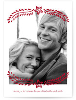 Block Printed Mistletoe Christmas Photo Cards