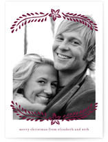 Block Printed Mistletoe Christmas Photo Cards