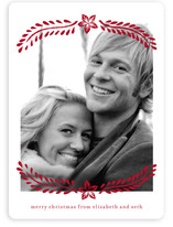Block Printed Mistletoe Christmas Photo Cards