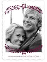 Block Printed Mistletoe Christmas Photo Cards