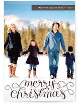 Merry Christmas Swirl Overlay Text Christmas Photo Cards