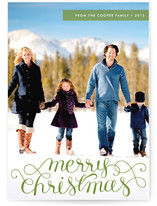 Merry Christmas Swirl Overlay Text Christmas Photo Cards