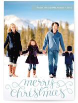 Merry Christmas Swirl Overlay Text Christmas Photo Cards