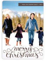 Merry Christmas Swirl Overlay Text Christmas Photo Cards