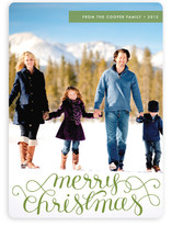 Merry Christmas Swirl Overlay Text Christmas Photo Cards