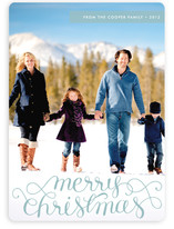 Merry Christmas Swirl Overlay Text Christmas Photo Cards