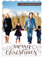 Merry Christmas Swirl Overlay Text Christmas Photo Cards