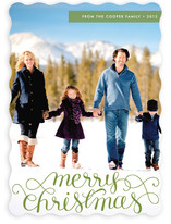 Merry Christmas Swirl Overlay Text Christmas Photo Cards