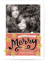 Merry Snowflakes Christmas Photo Cards