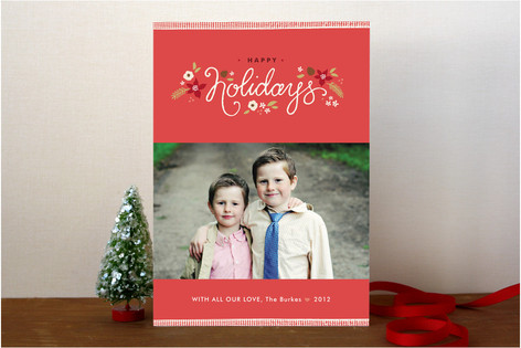 Ribbon Noel Christmas Photo Cards