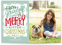 Merry Typography Christmas Photo Cards