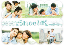 Dotted Noel Christmas Photo Cards