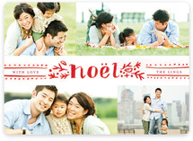 Dotted Noel Christmas Photo Cards