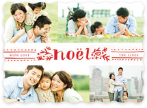 Dotted Noel Christmas Photo Cards