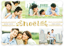 Dotted Noel Christmas Photo Cards