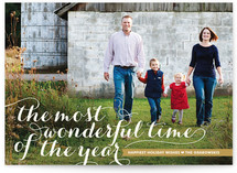 Wonderful Script Christmas Photo Cards