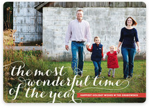 Wonderful Script Christmas Photo Cards