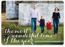 Wonderful Script Christmas Photo Cards