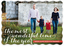 Wonderful Script Christmas Photo Cards