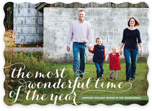 Wonderful Script Christmas Photo Cards