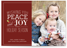 Holly Stack Christmas Photo Cards