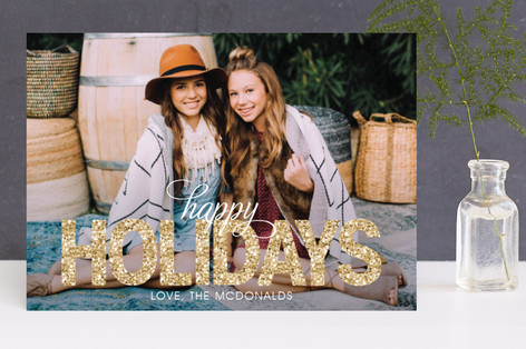Glitter Christmas Photo Cards
