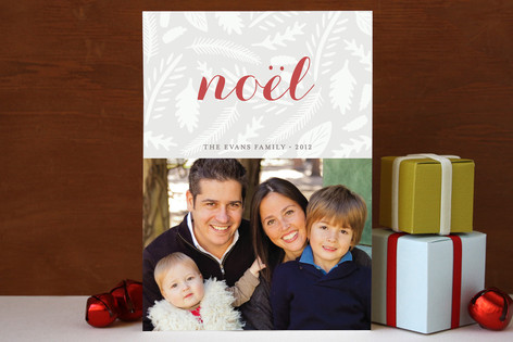 Winter Foliage Christmas Photo Cards