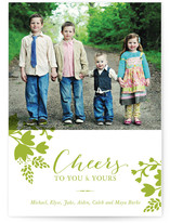 Cheerful Floral Christmas Photo Cards
