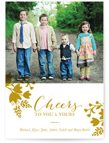 Cheerful Floral Christmas Photo Cards