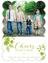 Cheerful Floral Christmas Photo Cards